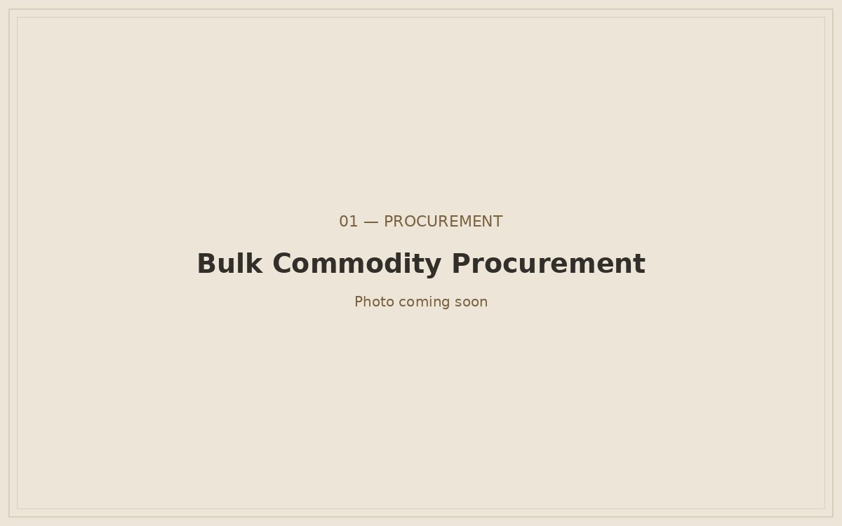 Bulk Commodity Procurement — photo coming soon